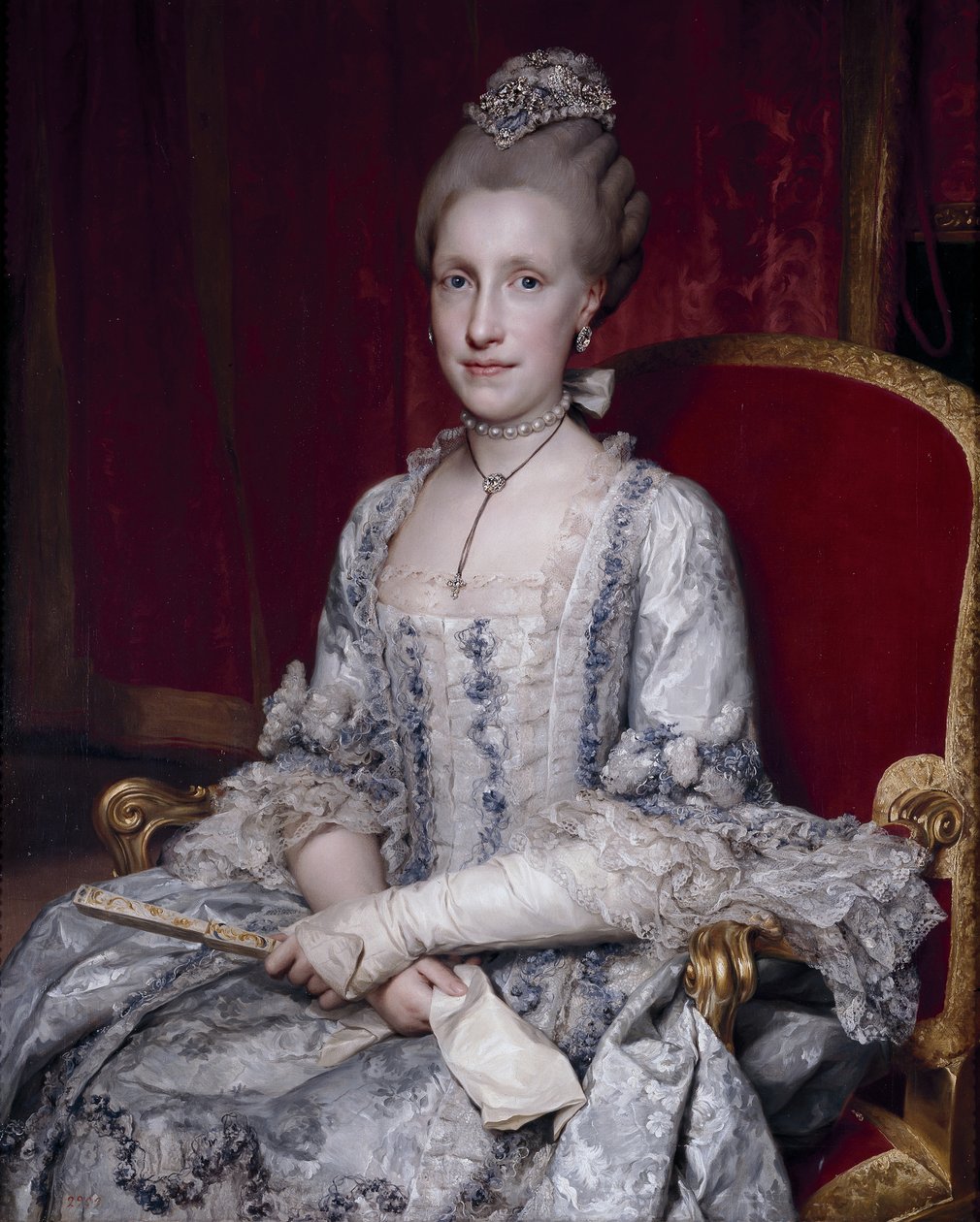 Portrett av Infanta Maria Luisa av Spania 1745-1792, den hellige romerske keiserinne, 1770 av Anton Raphael Mengs