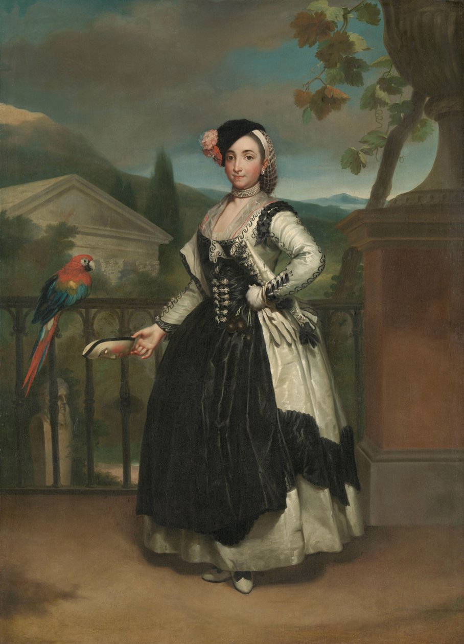 Portrett av Isabel Parreño y Arce, Marquesa de Llano Portrett av Doña Isabel Parreño Arce Ruiz de Alarcón y Valdes, marsjoninne av Llano av Anton Raphael Mengs