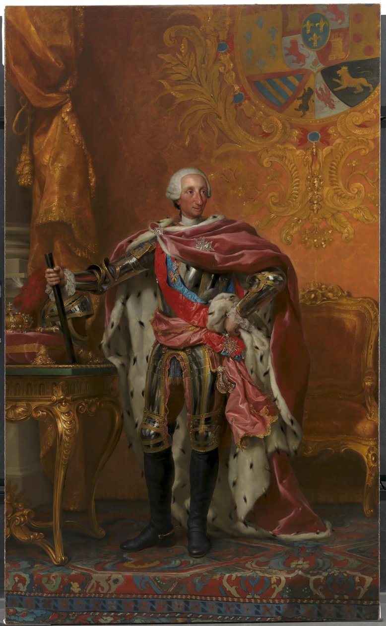 Portrett av kong Charles III av Spania av Anton Raphael Mengs