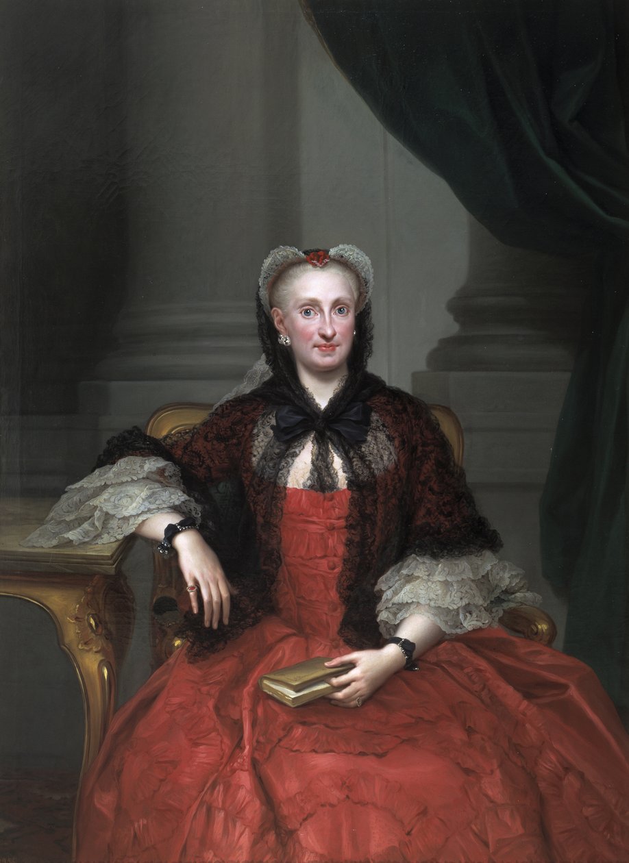 Portrett av Maria Amalia av Sachsen 17241760, dronningkonsort av Spania, ca 1760 av Anton Raphael Mengs