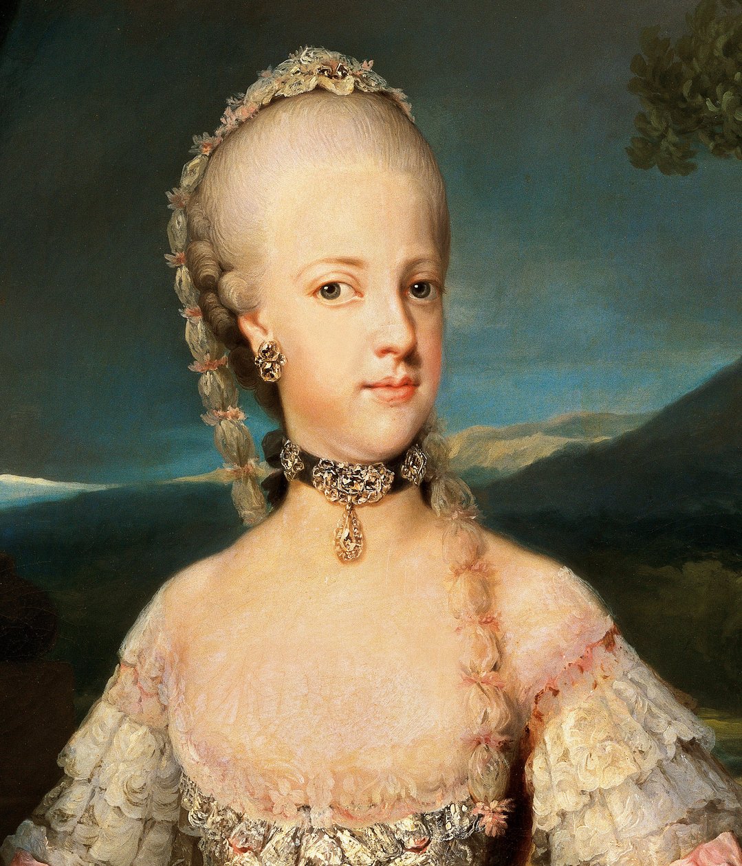 Portrett av Mary Carolina av Østerrike (Mary Carolina, Maria Carolina av Anton Raphael Mengs