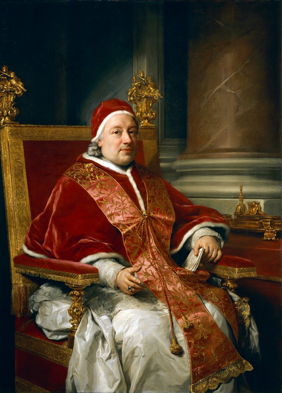 Portrett av pave Clement xIII Rezzonico, av Anton Raphael Mengs av Anton Raphael Mengs