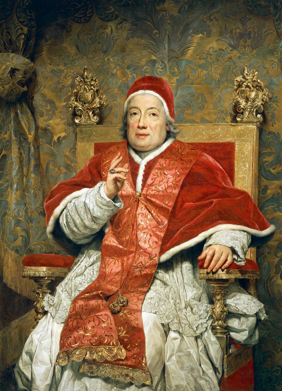 Portrett av pave Clement xIII Rezzonico, av Anton Raphael Mengs, olje på lerret av Anton Raphael Mengs