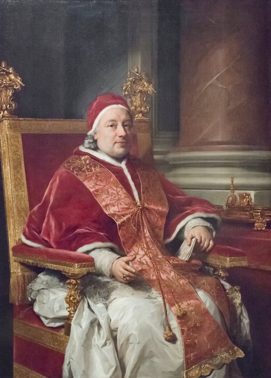 Portrett av pave Clemens XIII Rezzonico av Anton Raphael Mengs
