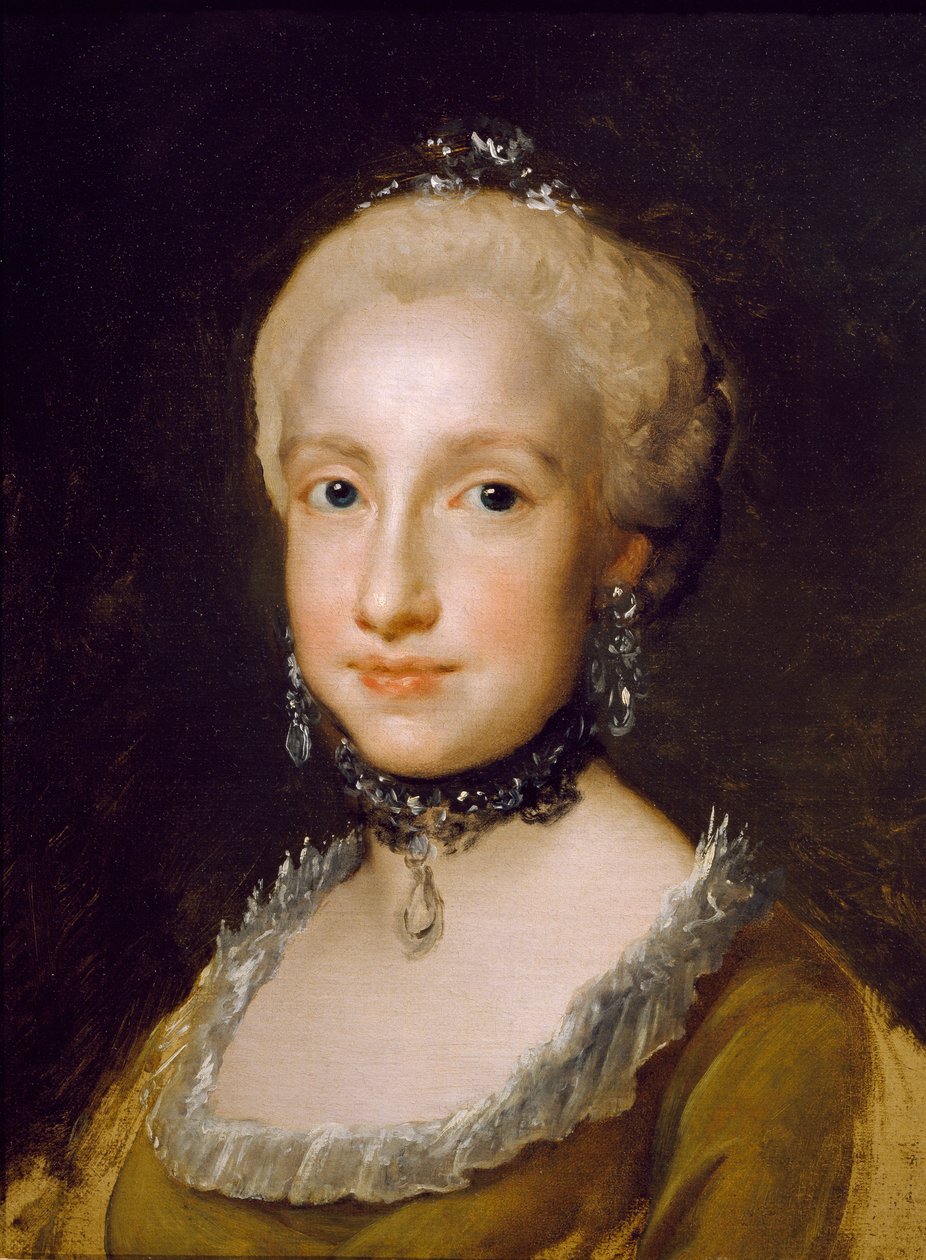 Portrett av Infanta Maria Luisa av Bourbon, av Anton Raphael Mengs av Anton Raphael Mengs