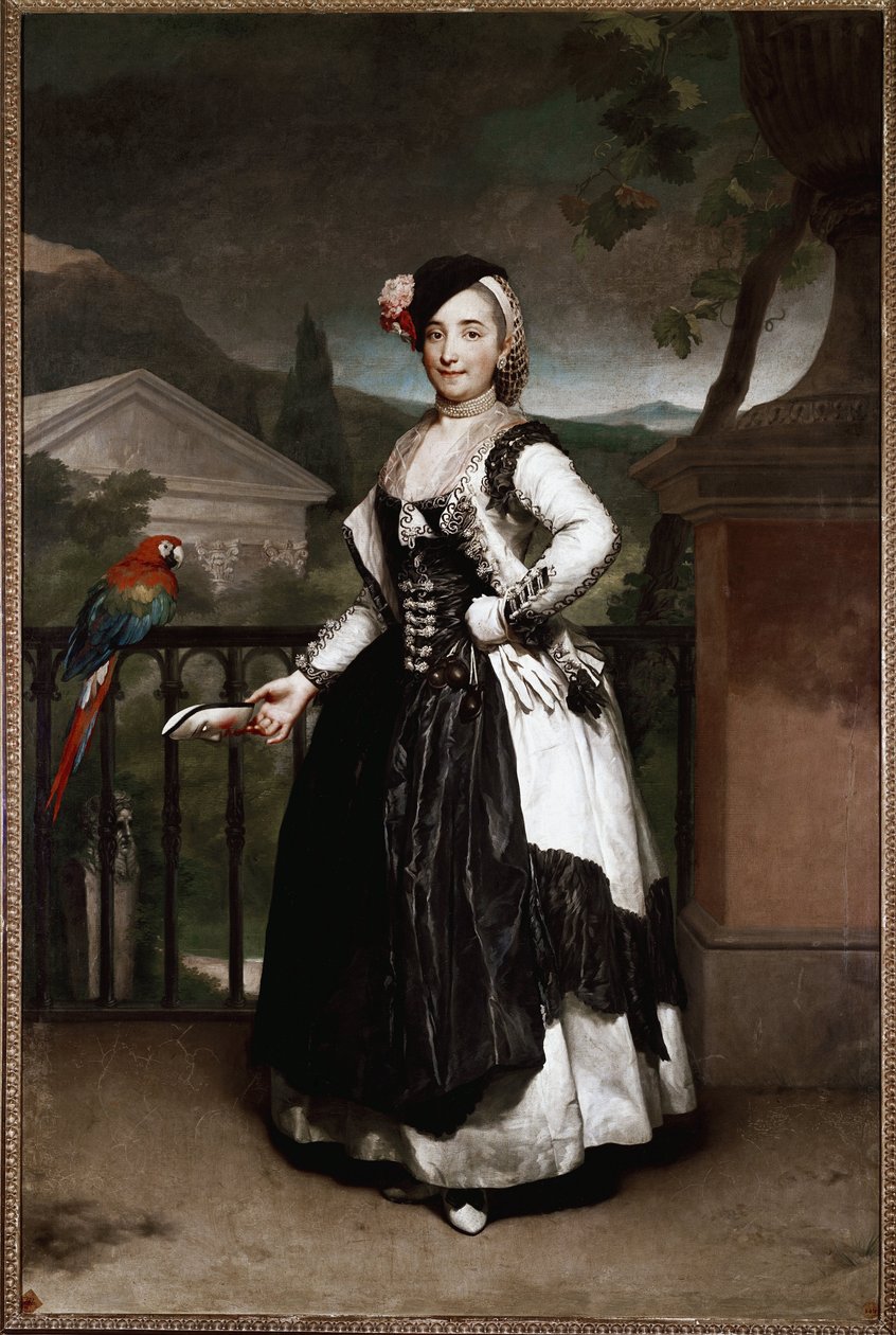 Portrett av Marquise de Llano, Isabel Parreno, i kostyme fra Mancha-regionen for en fest ved hoffet i Wien. Maleri av Anton Raphael Mengs (1728-1779). 1787 Madrid. St. Fernando Royal Academy Museum.). av Anton Raphael Mengs