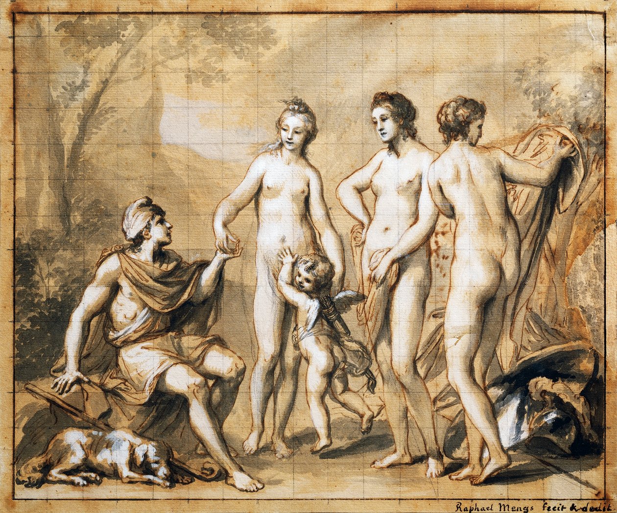 The Judgment of Paris, av Anton Raphael Mengs av Anton Raphael Mengs