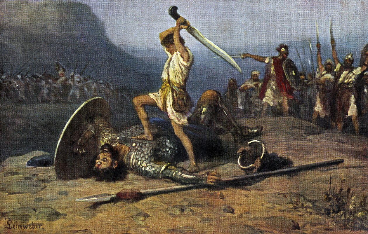 David og Goliat - Bibelen av Anton Robert Leinweber