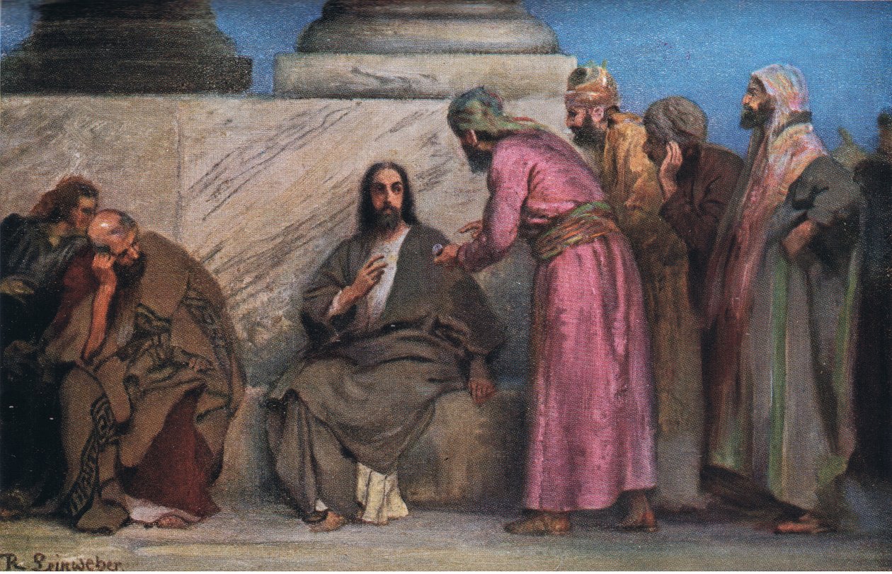 Hyllestpengene, fra Hulberts Story of the Bible utgitt av The John Winston Company, 1932 av Anton Robert Leinweber