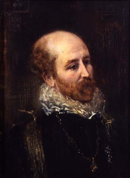 Portrett av Henry Francis Makins i fancy kjole (panel) av Anton Romako