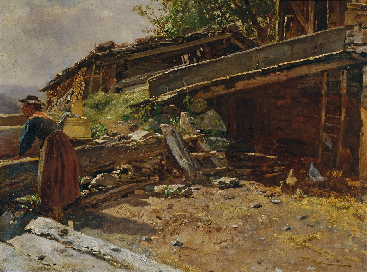 Vel på Woferlbauer i Bruck-Fusch av Anton Schrodl