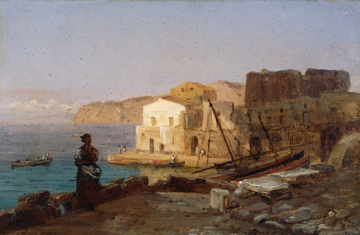 Marina Grande i Sorrento av Anton Sminck Pitloo