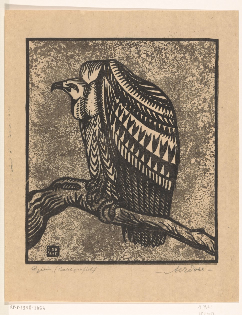 Gier (original tittel på objekt) av Anton Vincent Emanuel Pohl (signed by artist)