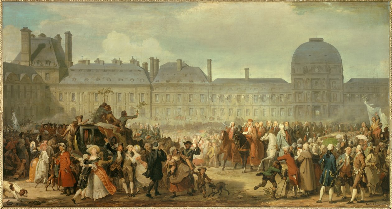 Publisering av Versailles-traktaten foran Tuileries-palasset 25. november av Anton van Ysendyck