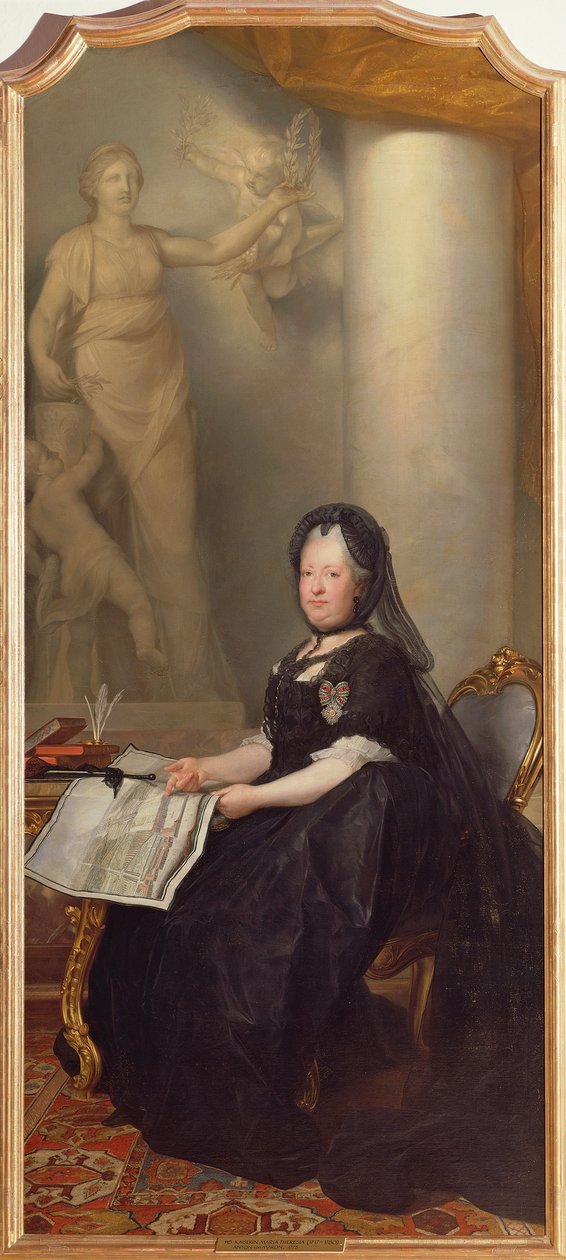 Portrett av Maria Theresa keiserinne av Det hellige romerske rike av Anton von Maron
