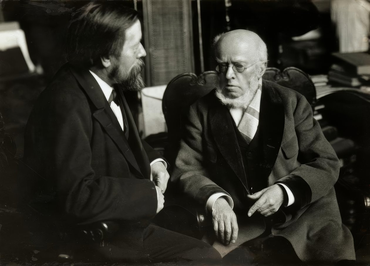 A. v. Menzel i. leiligheten hans m. A. v. Werner av Anton Alexander von Werner
