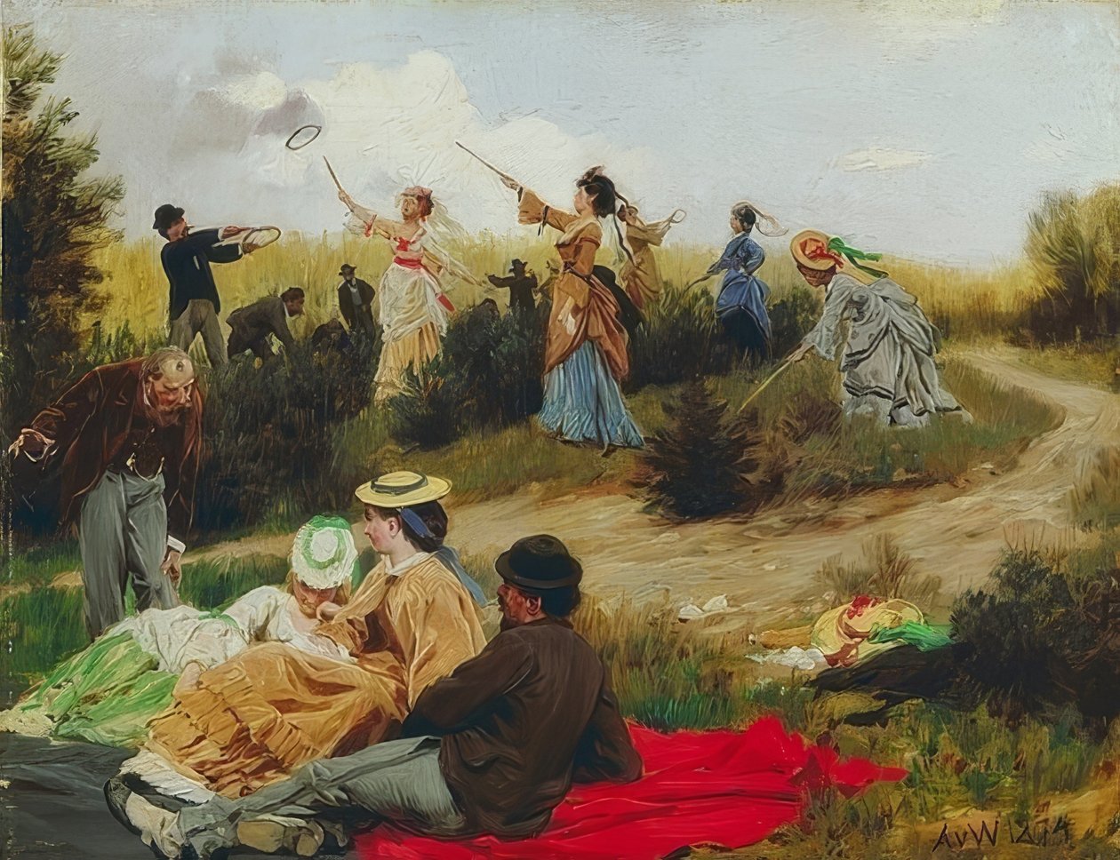 Ringelspiel på søndagsutflukten. 1874 av Anton Alexander von Werner