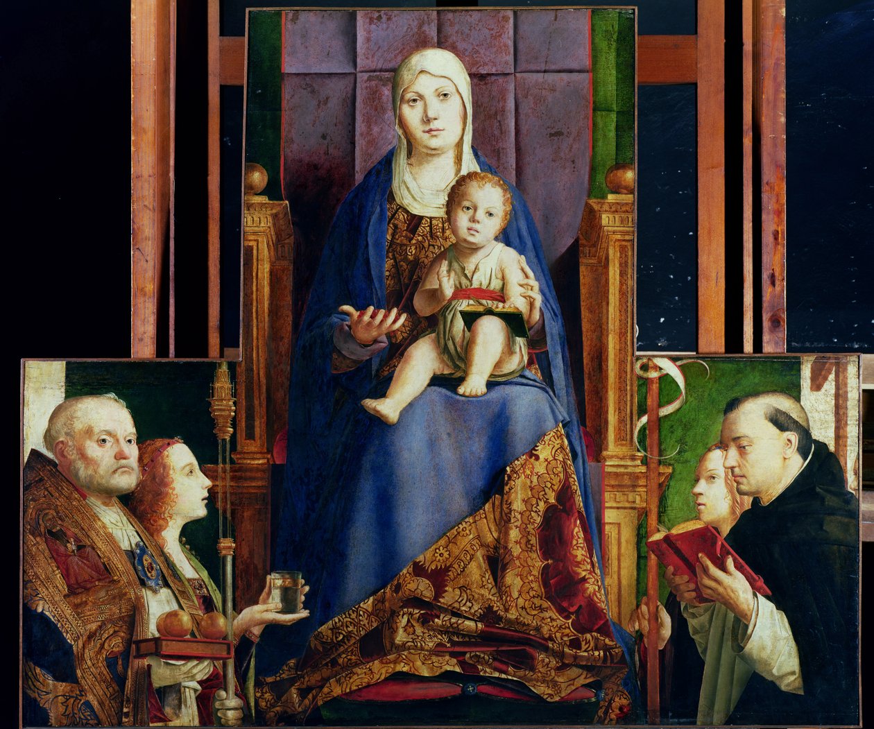 Madonna med Saint Nicholas of Bari av Antonello da Messina