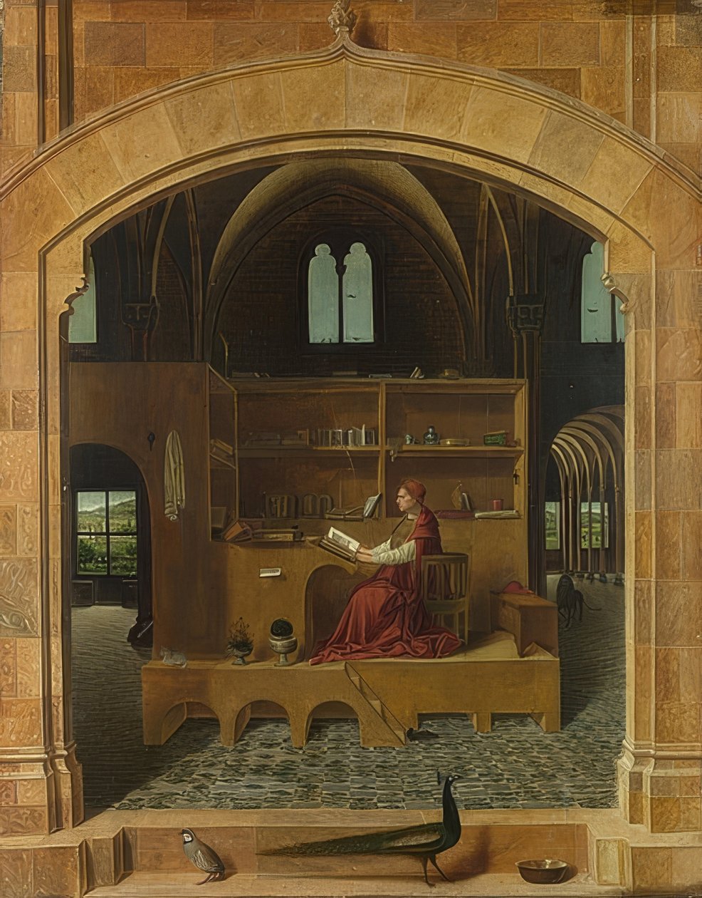 Saint Jerome i saken. Rundt 1475 av Antonello da Messina