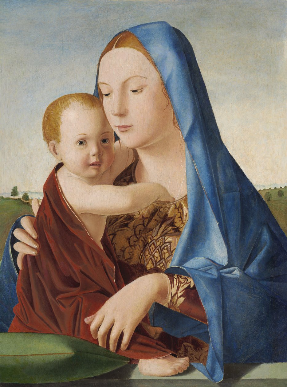 Madonna and Child, ca. 1475 (olje og tempera på panel overført fra panel) av Antonello da Messina