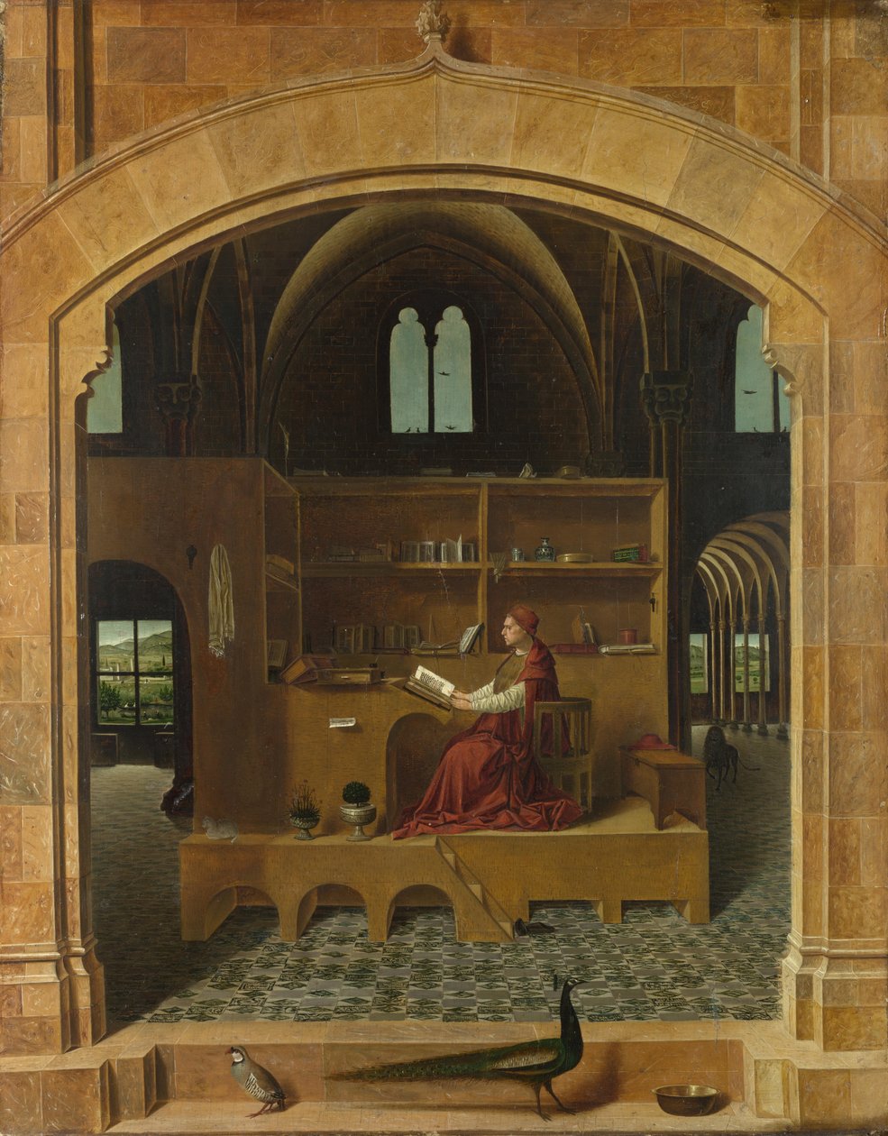 Saint Hieronymus i hans studie, ca 1475 av Antonello da Messina