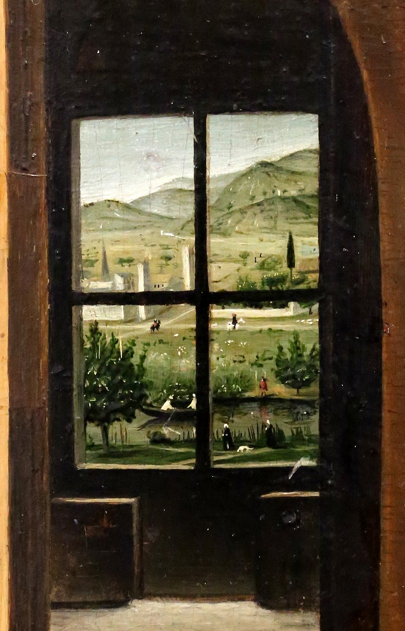 St. Hieronymus i sitt arbeidsrom, detalj, ca. 1475 (olje på panel) av Antonello da Messina