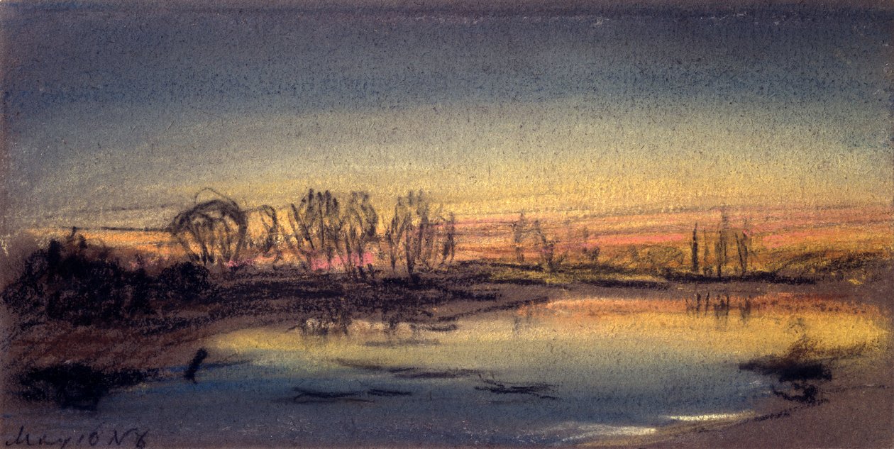 Solnedgang, mai 1884 av Frederick (attr. to) Barnard