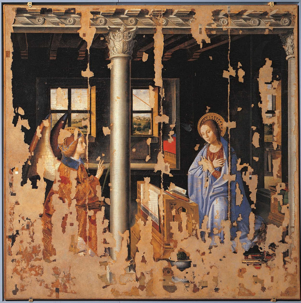 Bebudelsen, Fragment av Antonello da Messina