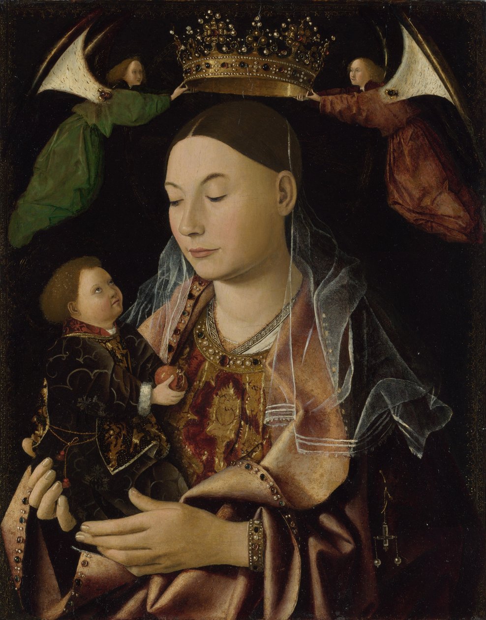 Jomfruen og barnet, ca 1465 av Antonello da Messina