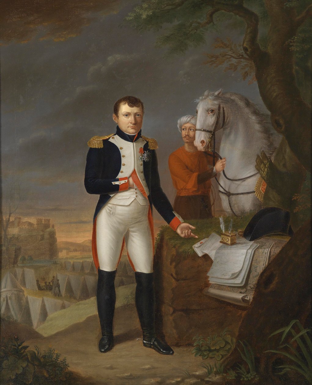 Napoleon om natten etter slaget ved Ebelsberg, 3.-4. århundre. Mai 1809 av Antoni Jan Blank