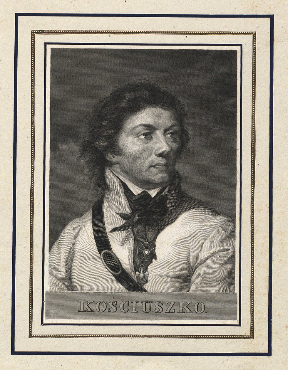 Portrett av Tadeusz Kosciuszko 1746-1817 av Antoni Oleszczynski