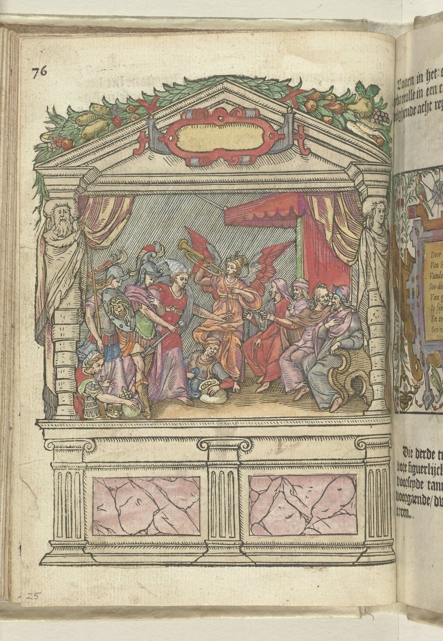 Scene med allegorisk representasjon på Grote Markt, 1578 av Antoni van Leest