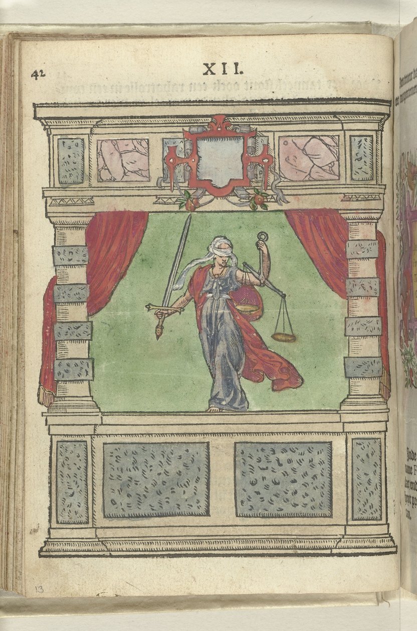 Scene med personifisering av rettferdighet (Justitia), 1578 av Antoni van Leest