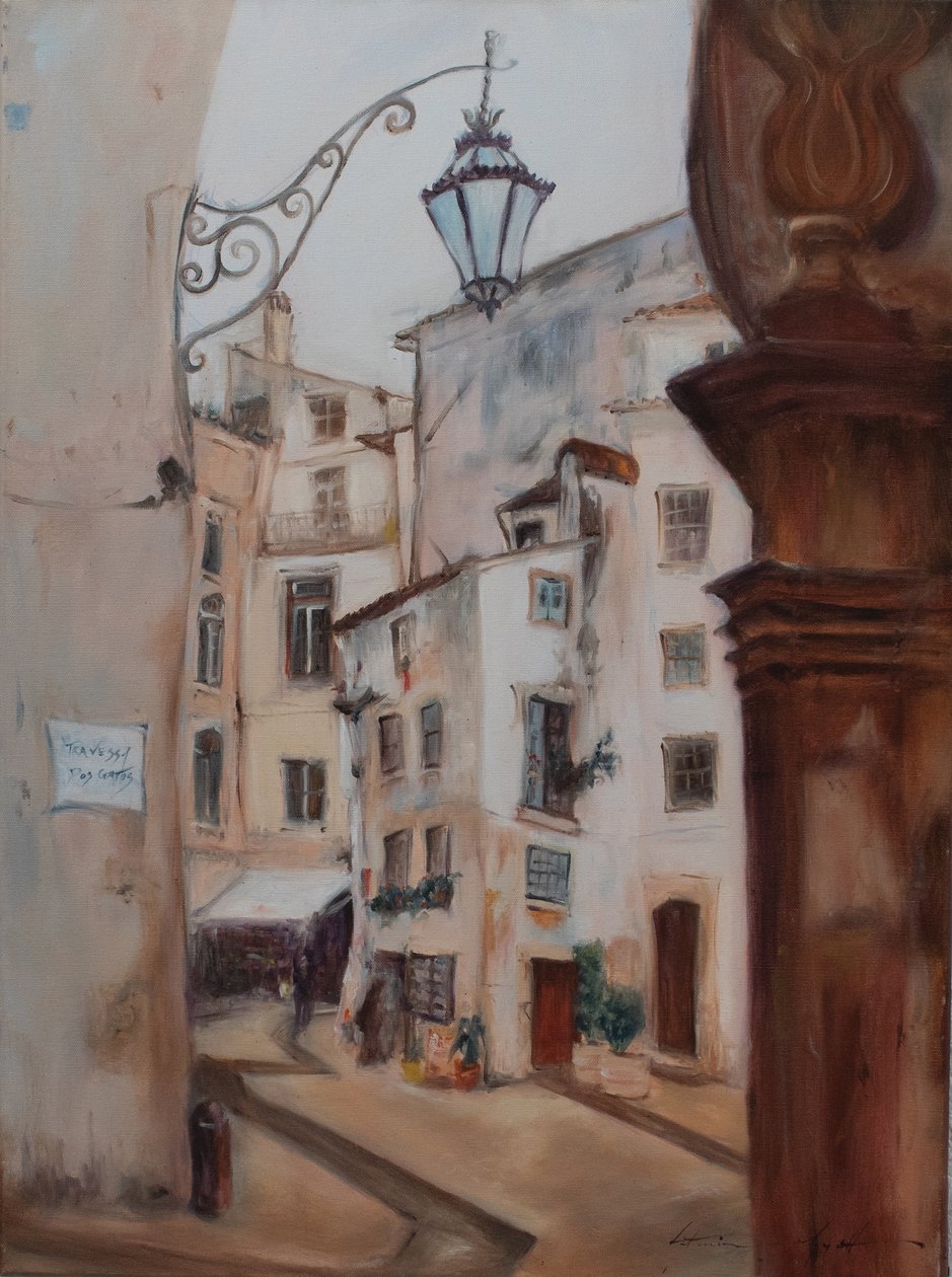 Coimbra, Portugal, 2015 (olje på lerret) av Antonia Myatt