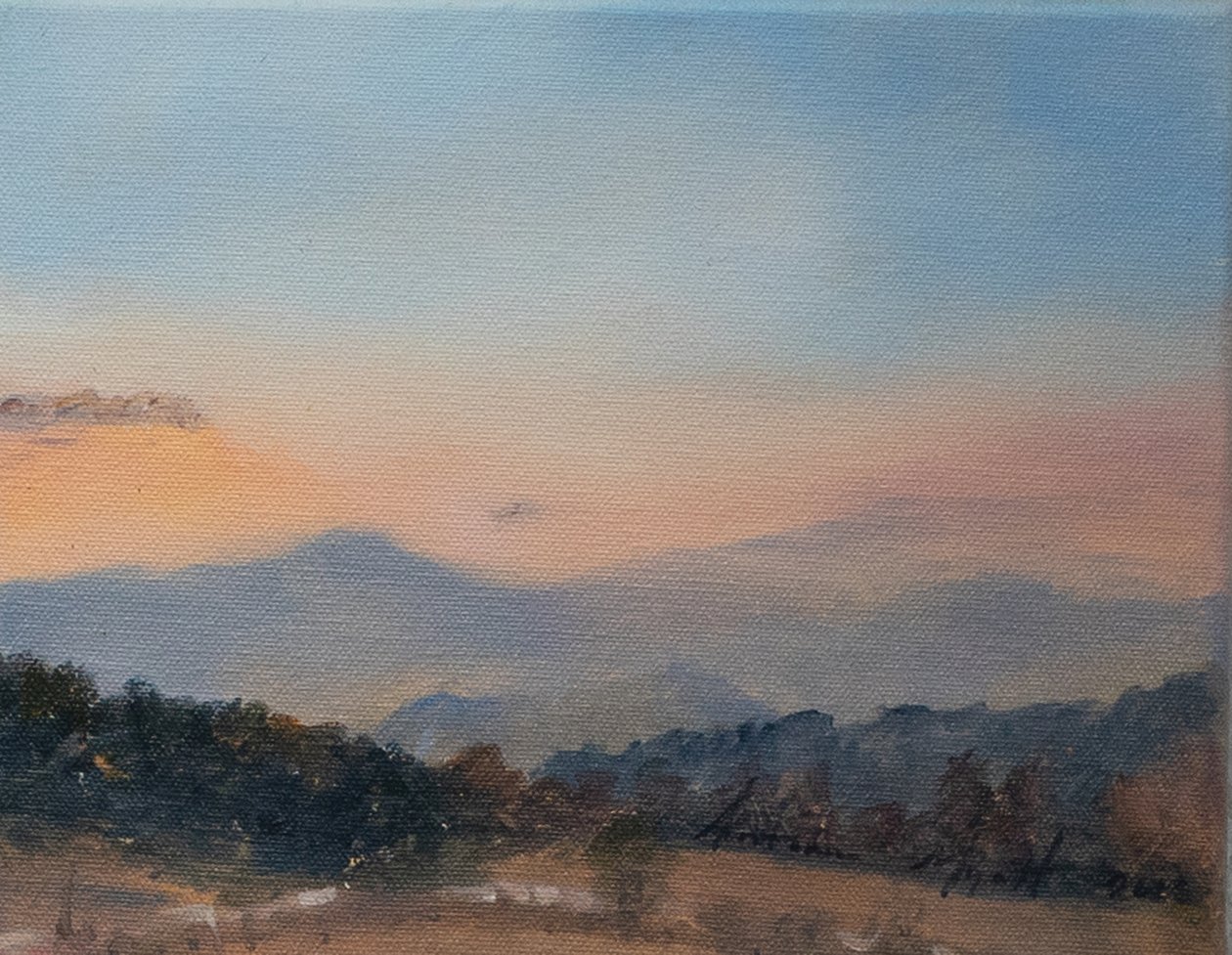 Hills of Italy, 2018 (olje på lerret) av Antonia Myatt