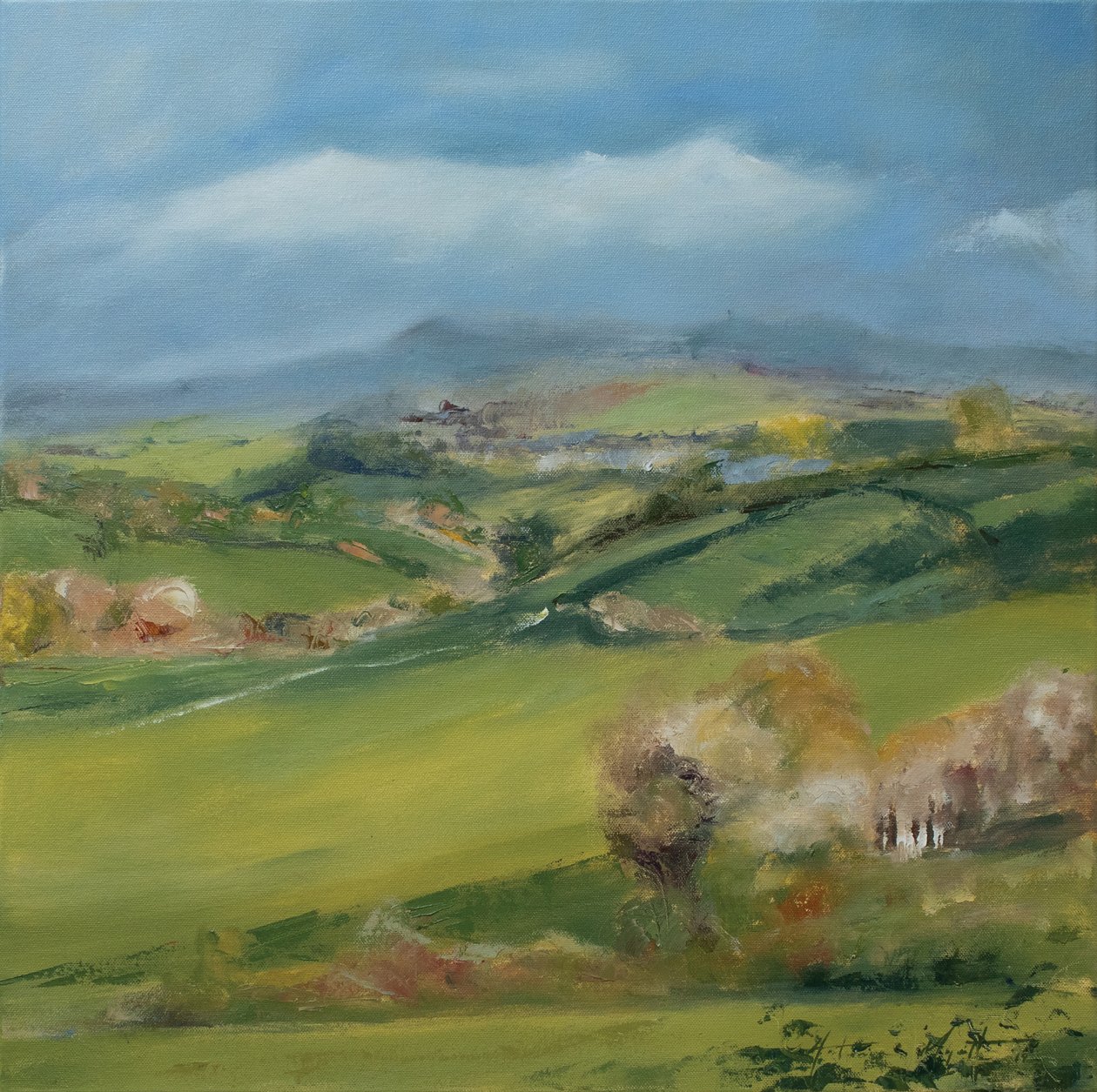 King Alfred's Tower, 2019 (olje på lerret) av Antonia Myatt