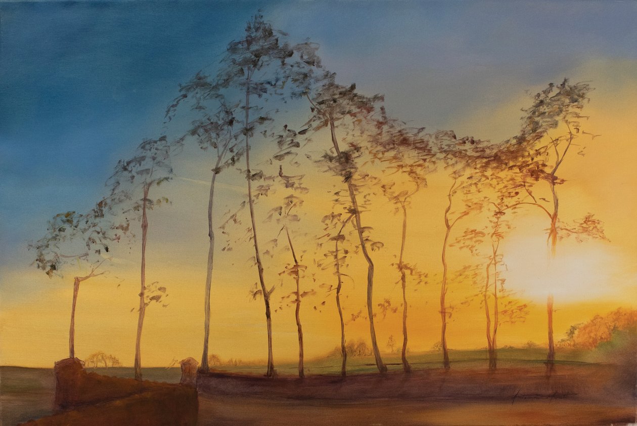 The Newt, Somerset, 2018 (olje på lerret) av Antonia Myatt