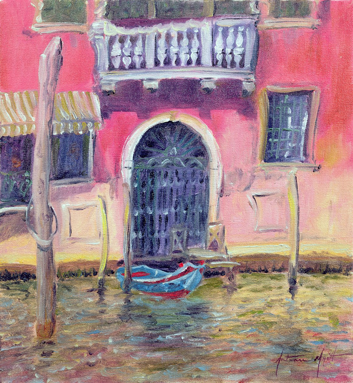 Venetiansk balkong, 2000 av Antonia Myatt