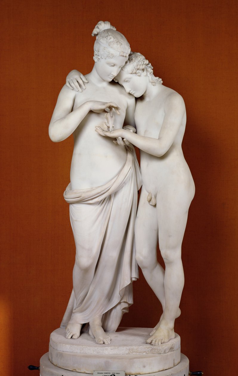 Amor og psyke (marmor) av Antonio Canova