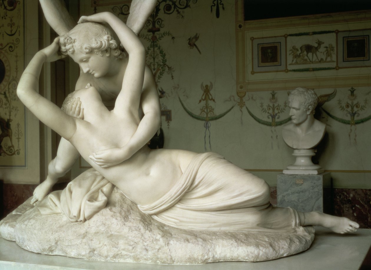 Cupid og Psyche, 1796 (marmor) av Antonio Canova