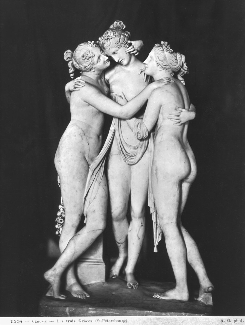 Three Graces, 1812-16 (marmor) (se også 266965 og 266966) av Antonio Canova