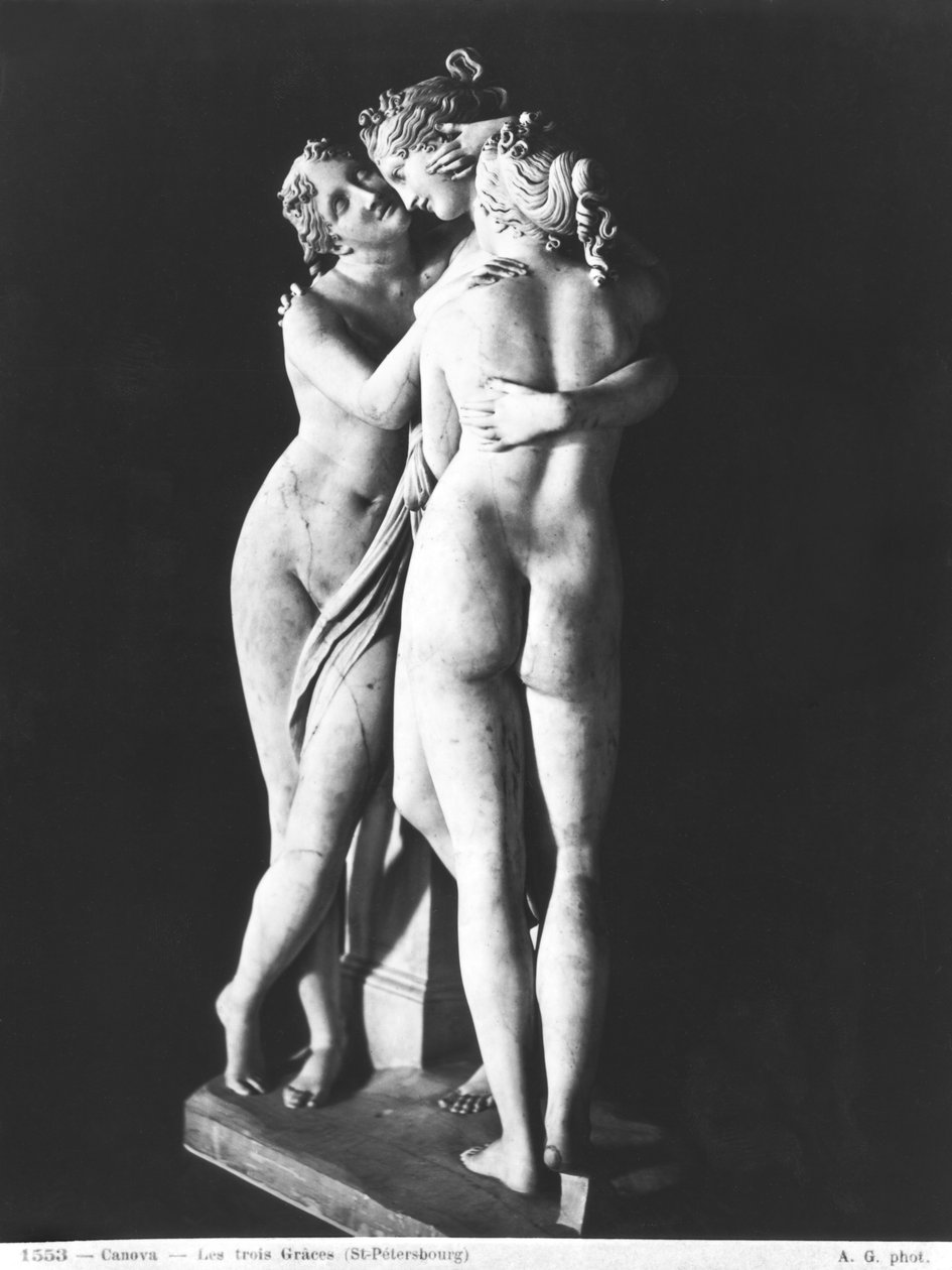 Three Graces, 1812-16 (marmor) (se også 266965 og 266967) av Antonio Canova