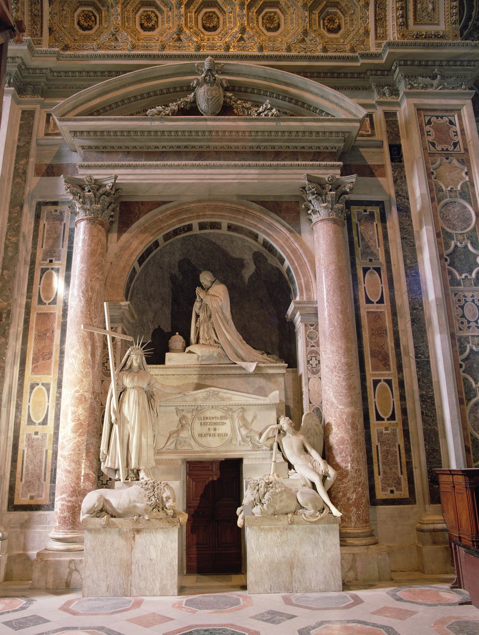 Graven til pave Clemens XIII (1693-1769), 1783-92 (marmor) av Antonio Canova