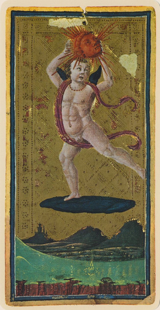 Solen, faksimile av et tarotkort fra 