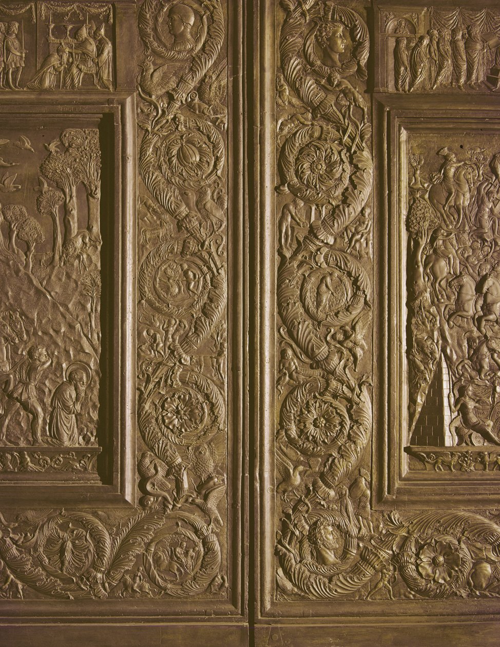 Detalj fra den sentrale døren til basilikaen, dekorert 1439-45 (bronse) (se også 247330-247337) av Antonio Filarete
