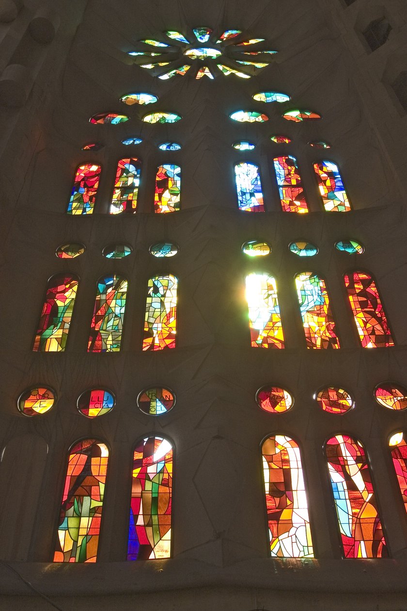 Glassmaleri vindu av Antonio Gaudi