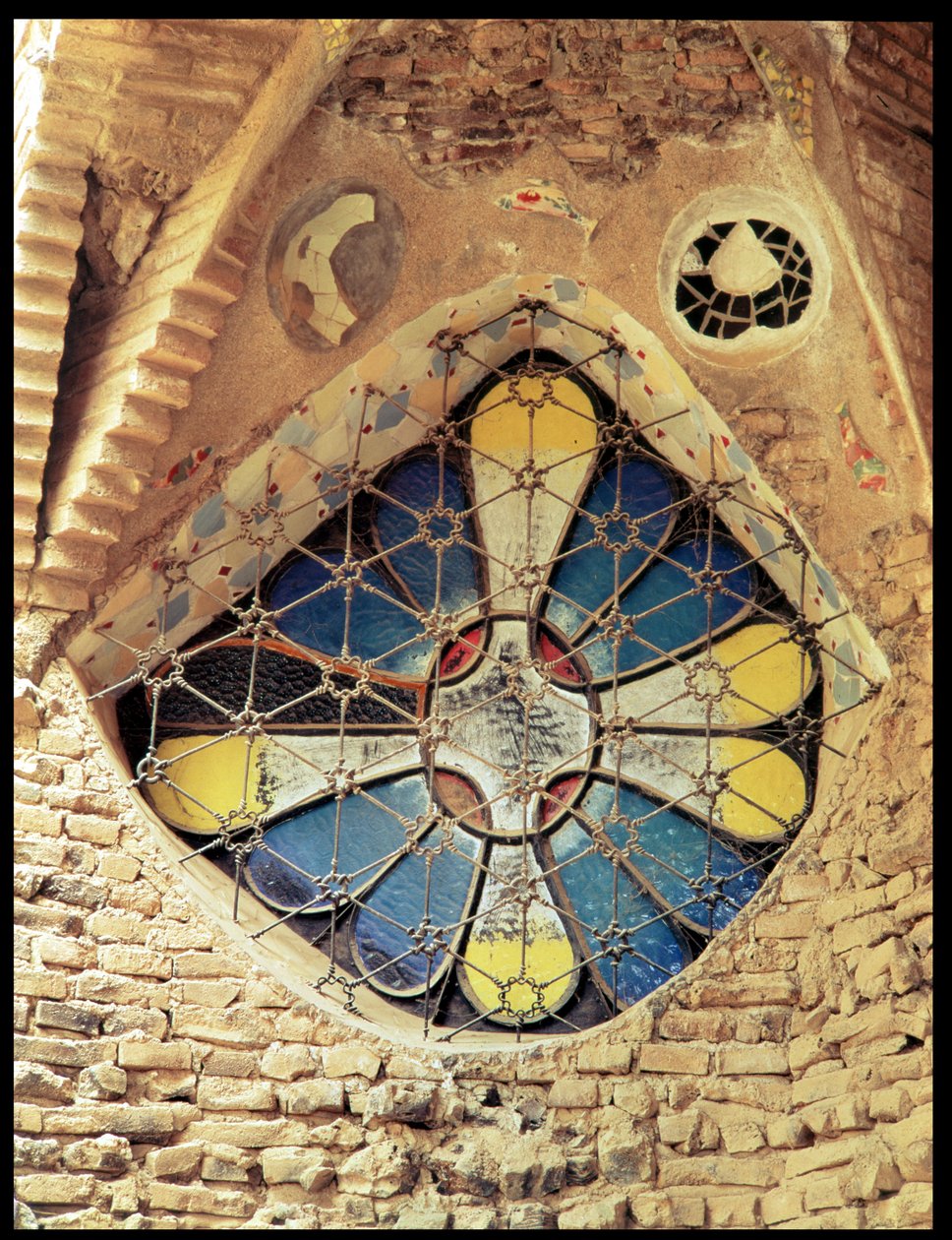 Glassmaleri vindu av Antonio Gaudi