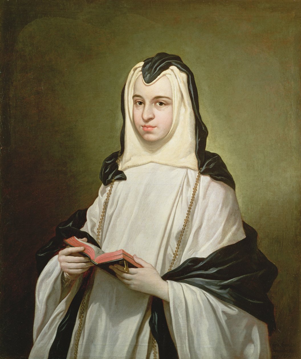 Portrett av en nonne, 1750 av Antonio Gonzalez Ruiz