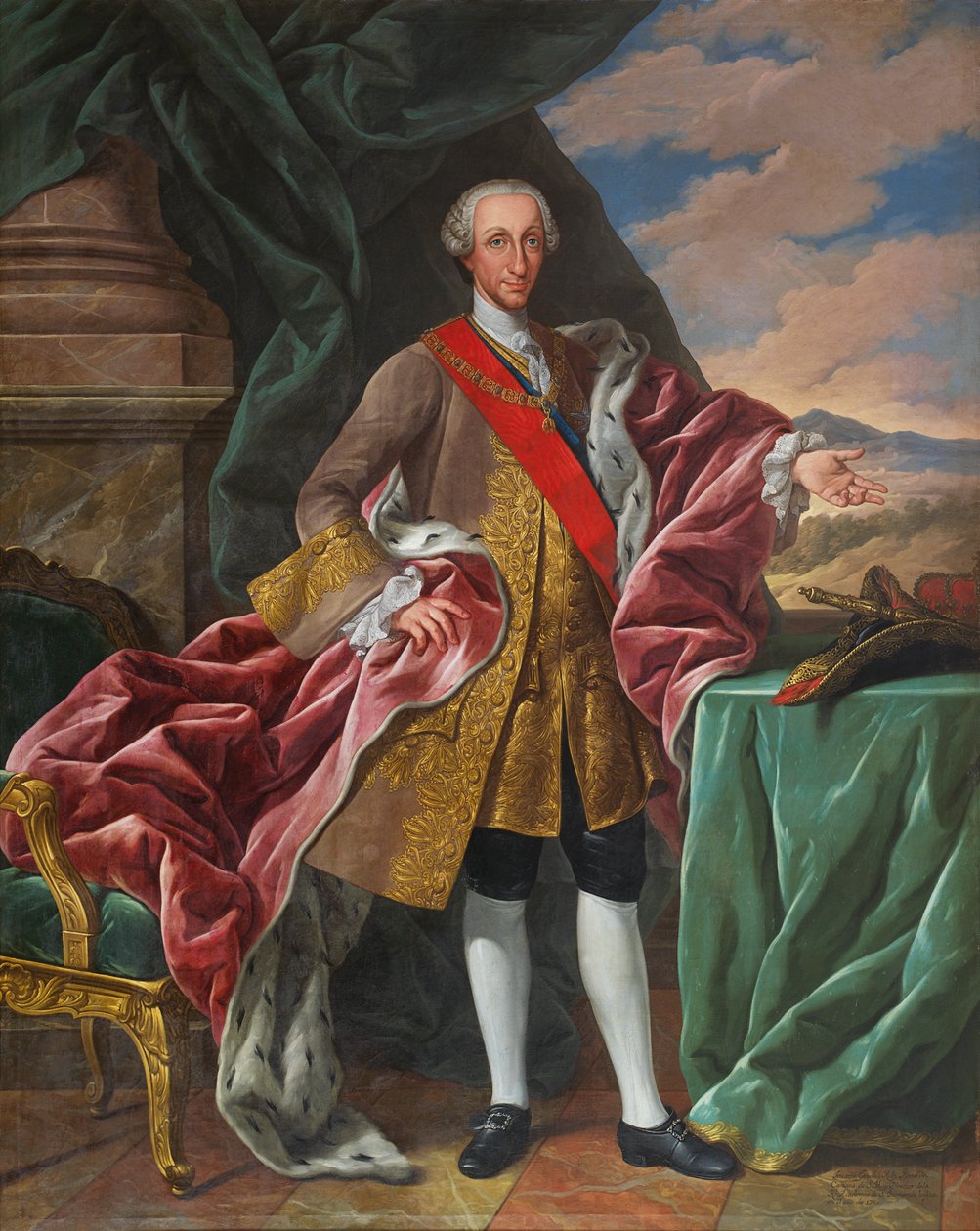 Portrett av kong Carlos III av Spania av Antonio Gonzalez Ruiz
