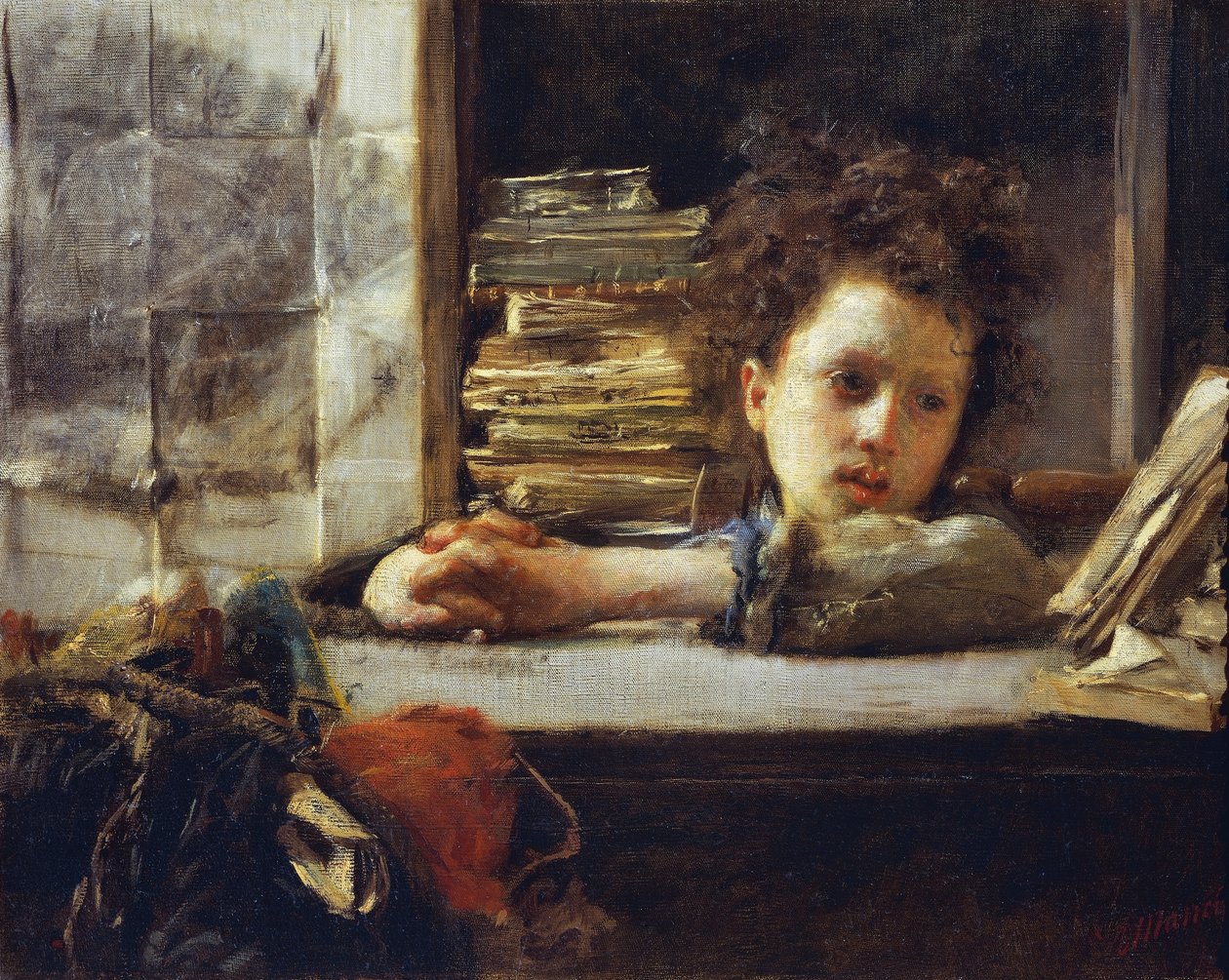 jeg studerer av Antonio Mancini